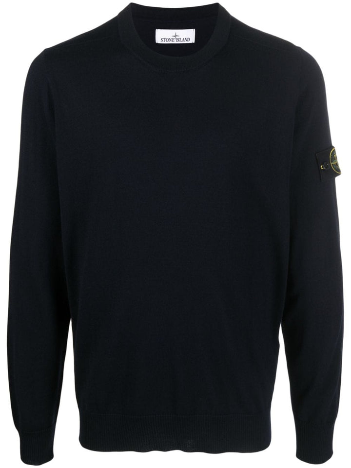 Stone Island Pull en laine vierge navy - Lothaire
