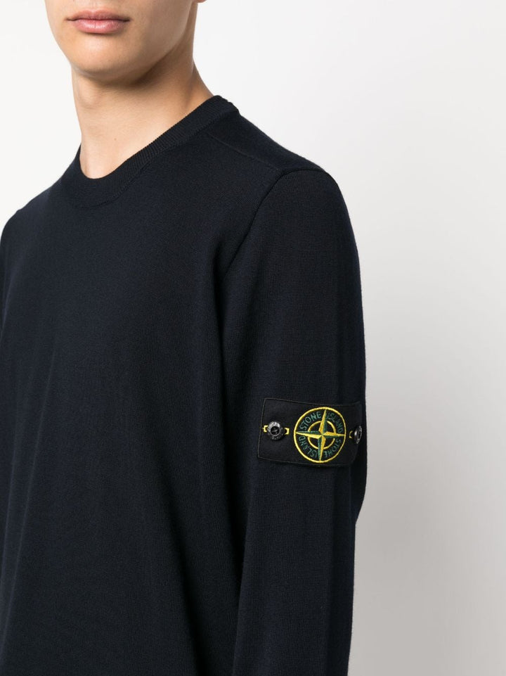 Stone Island Pull en laine vierge navy - Lothaire