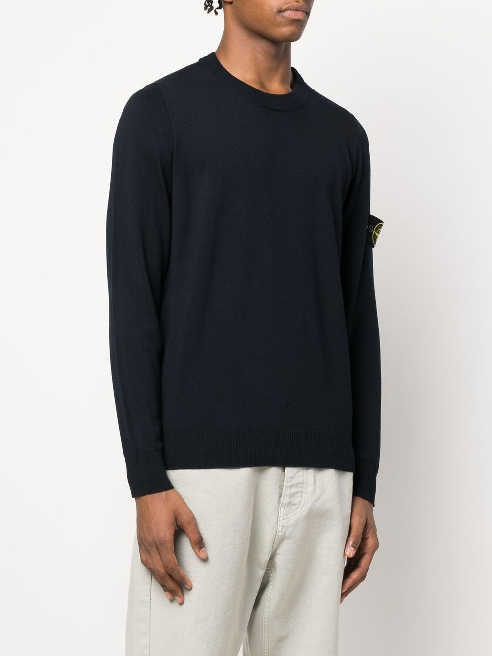 Stone Island Pull laine à patch logo - Lothaire boutiques