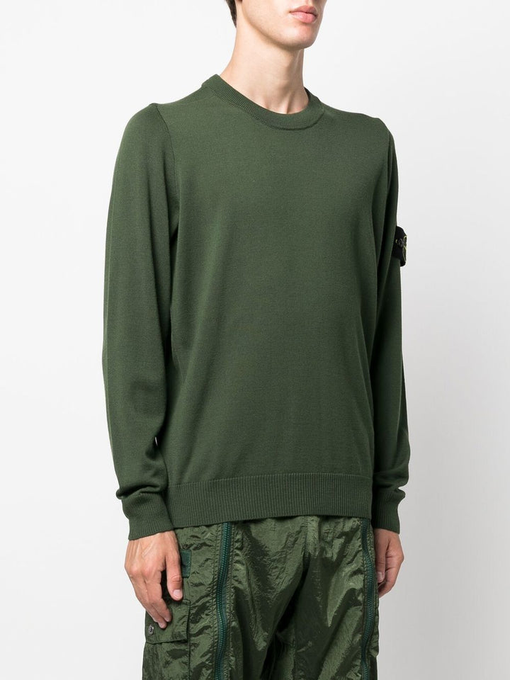 Stone Island Pull laine vert 510C4 - Lothaire boutiques