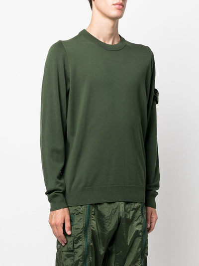 Stone Island Pull laine vert 510C4 - Lothaire boutiques