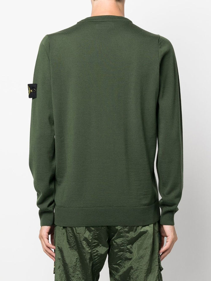 Stone Island Pull laine vert 510C4 - Lothaire boutiques