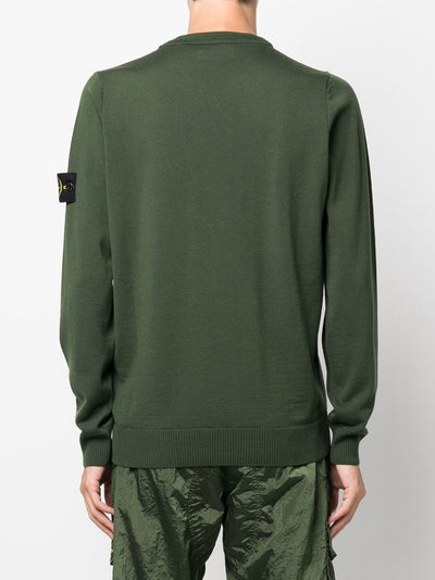 Stone Island Pull laine vert 510C4 - Lothaire boutiques