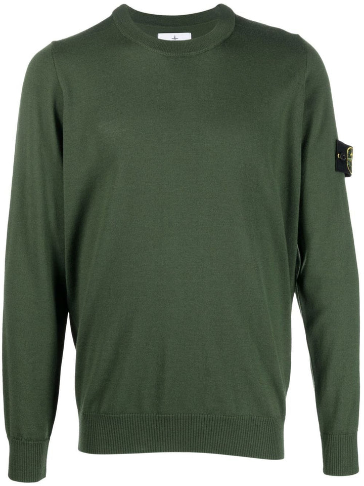 Stone Island Pull laine vert 510C4 - Lothaire boutiques