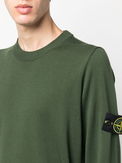 Stone Island Pull laine vert 510C4 - Lothaire boutiques