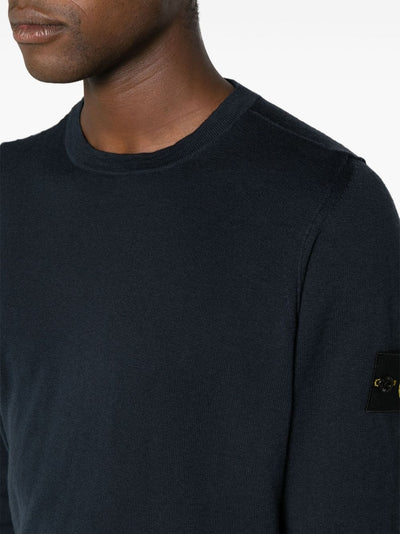 Stone Island - Pull navy à patch logo - Lothaire
