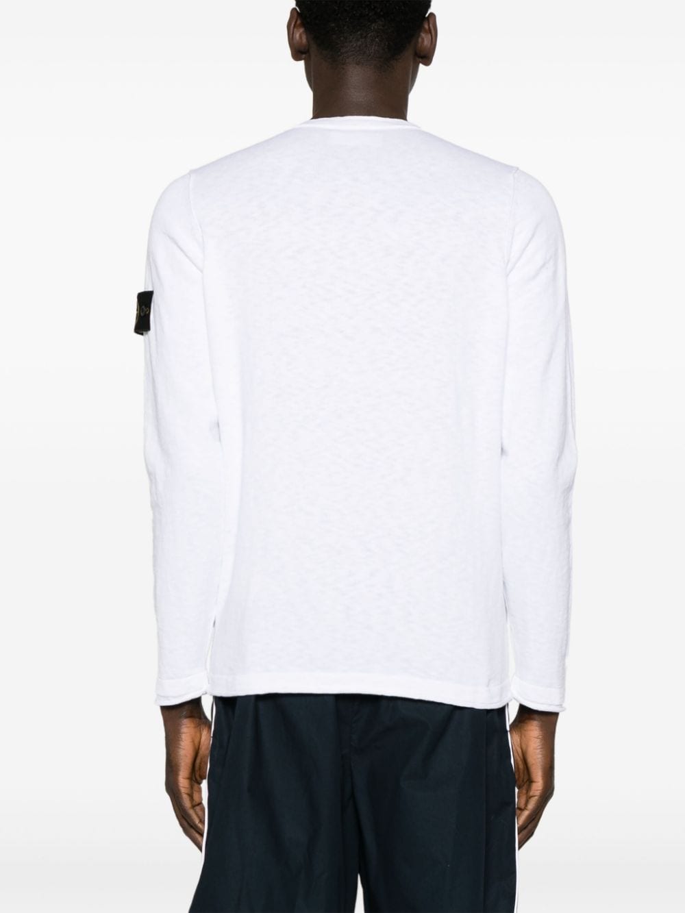 Stone Island - Pull white à patch logo - Lothaire