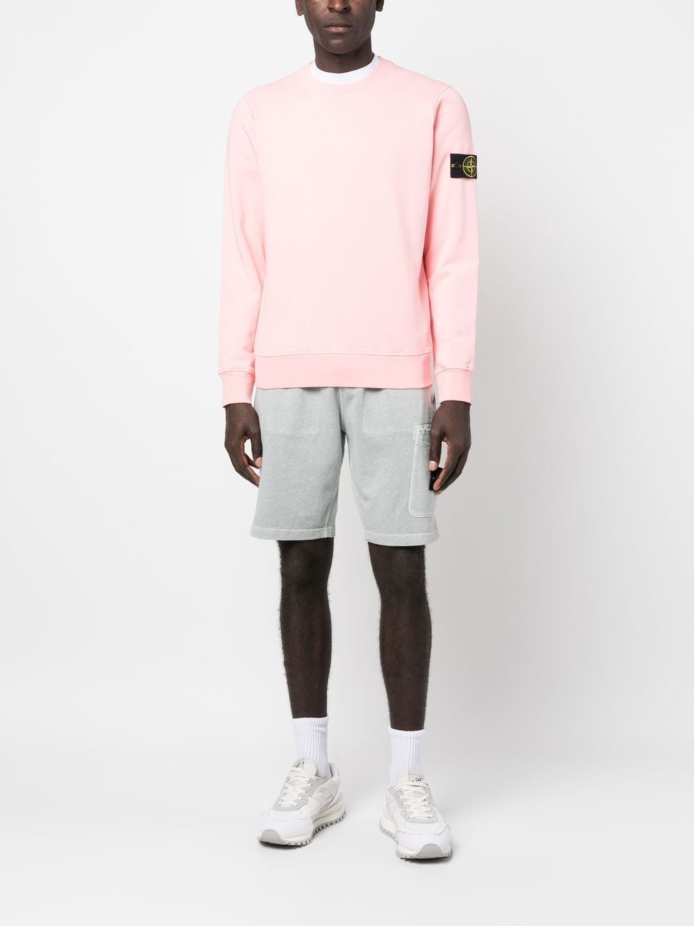 Stone Island Short en coton à motif Compass Grey - Lothaire