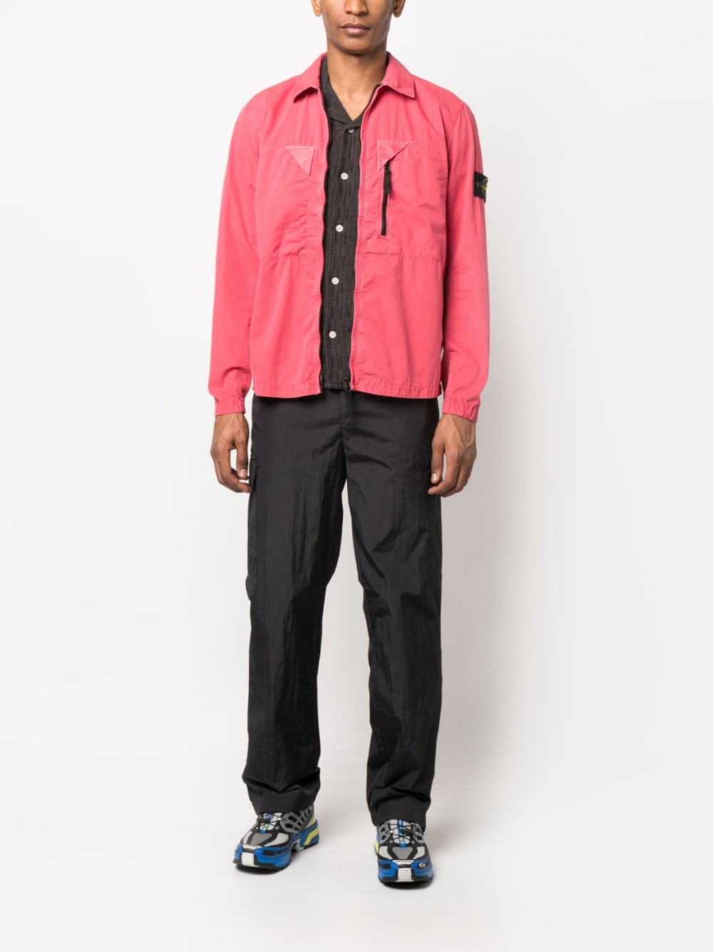 Stone Island Surchemise 106WN 'OLD' TREATMENT Rose - Lothaire