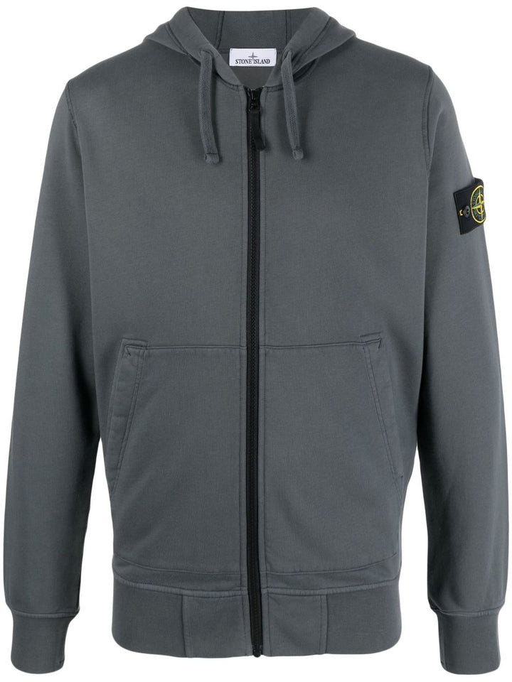 Stone Island Sweat à capuche zippé Lead Grey - Lothaire