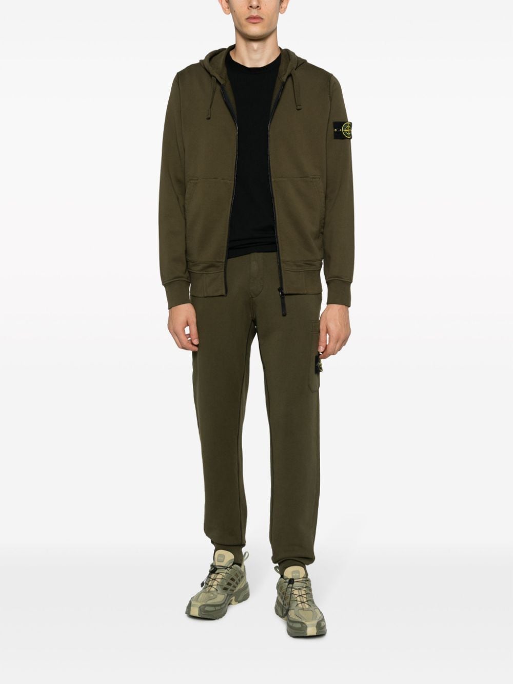 Stone Island Sweat à capuche zippé Olive - Lothaire