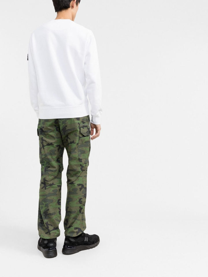 Stone Island Sweat à patch logo blanc - Lothaire boutiques