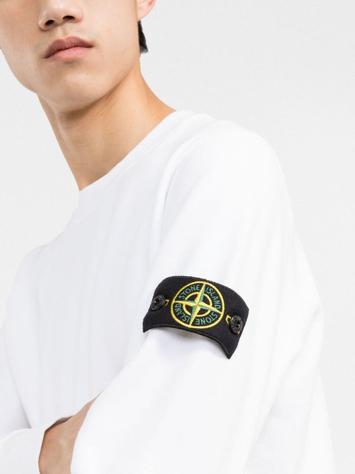 Stone Island Sweat à patch logo blanc - Lothaire boutiques