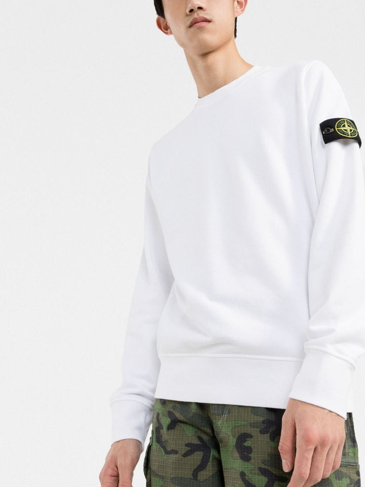 Stone Island Sweat à patch logo blanc - Lothaire boutiques