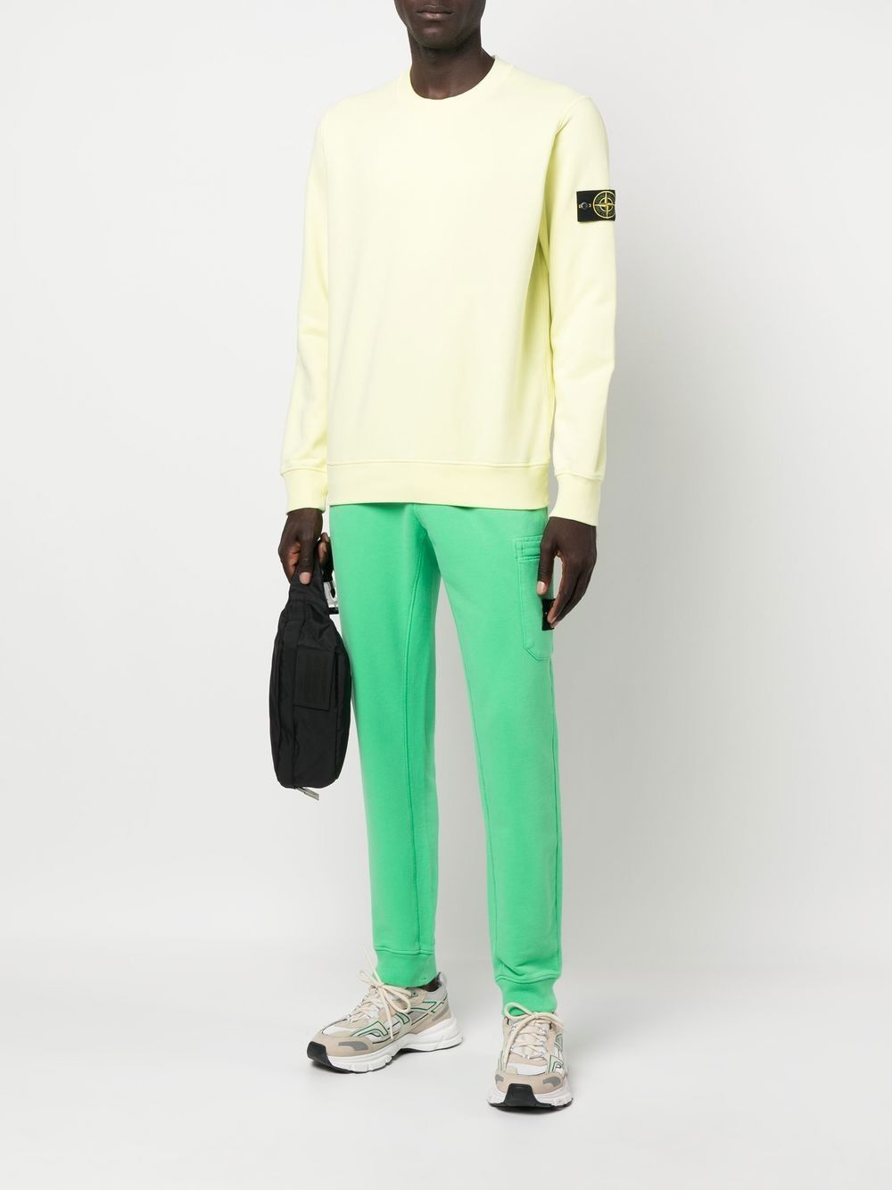 Stone Island Sweat à patch logo jaune - Lothaire boutiques