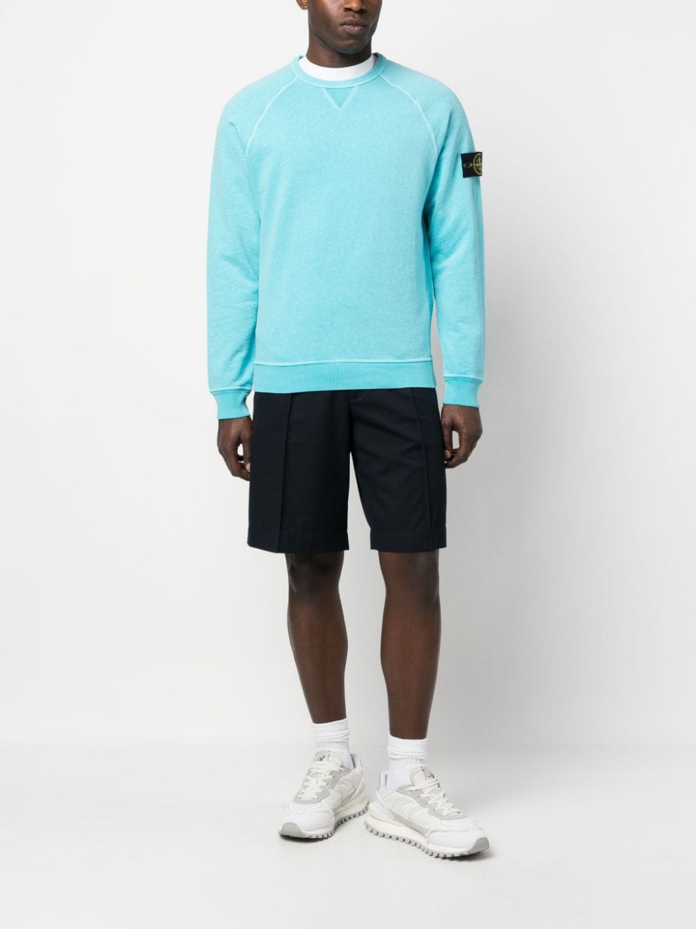 Stone Island Sweat Bleu 66360 'OLD' TREATMENT - Lothaire