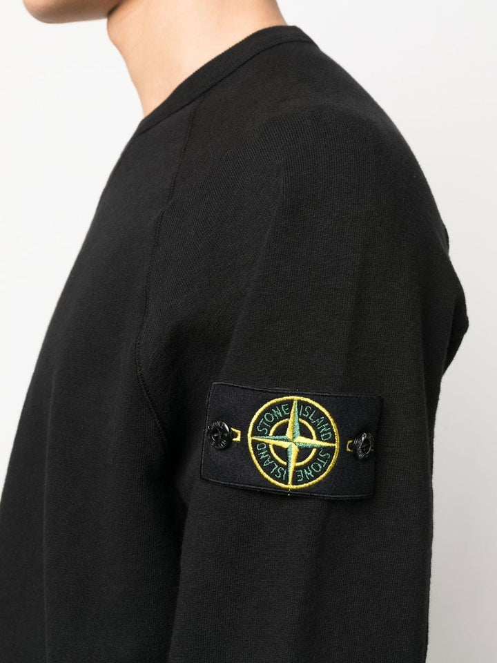 Stone Island Sweat noir 66360 'OLD' TREATMENT - Lothaire