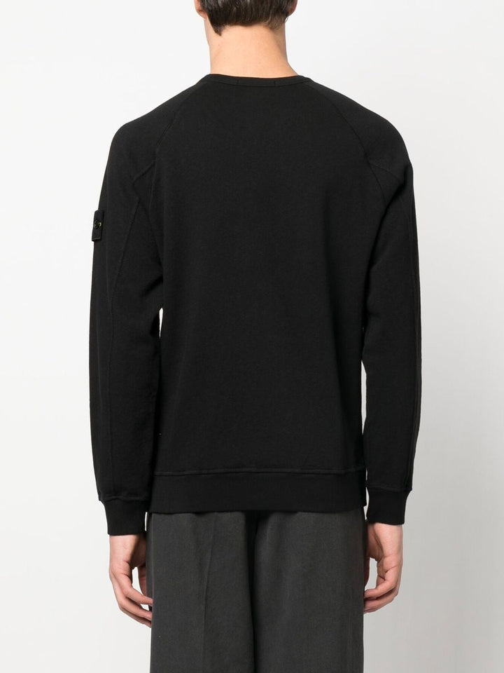 Stone Island Sweat noir 66360 'OLD' TREATMENT - Lothaire