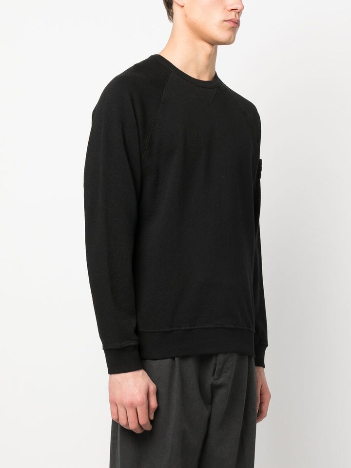 Stone Island Sweat noir 66360 'OLD' TREATMENT - Lothaire