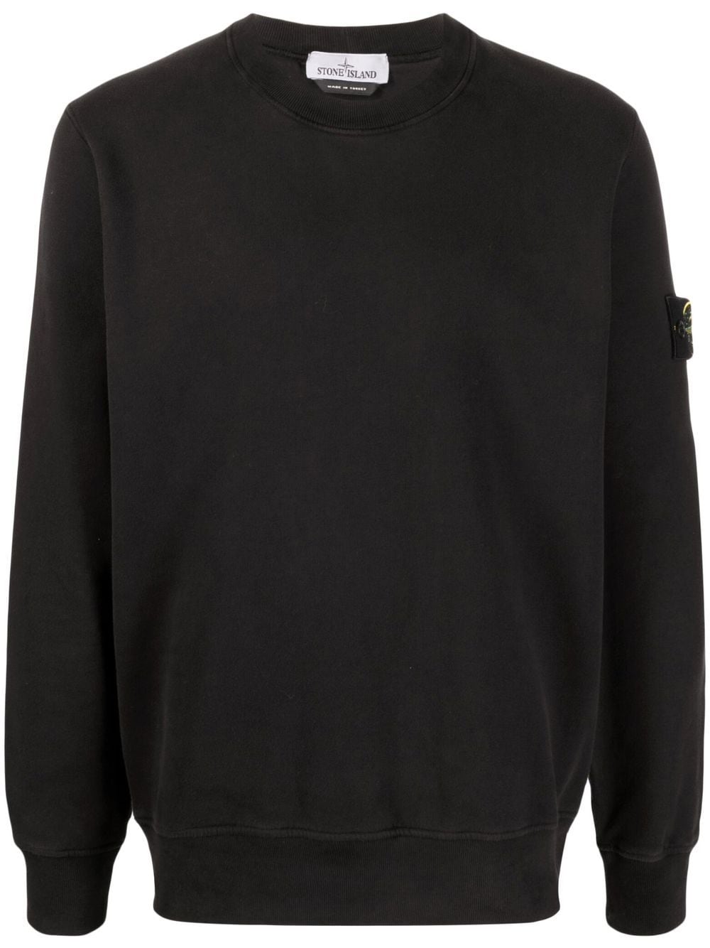 Stone Island Sweat noir en coton à patch compass signature - Lothaire boutiques