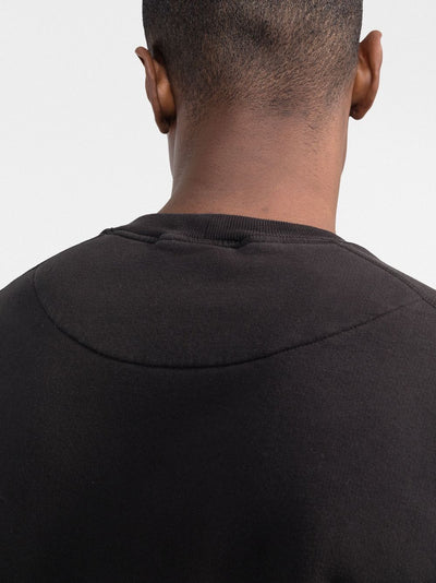 Stone Island Sweat noir en coton à patch compass signature - Lothaire boutiques