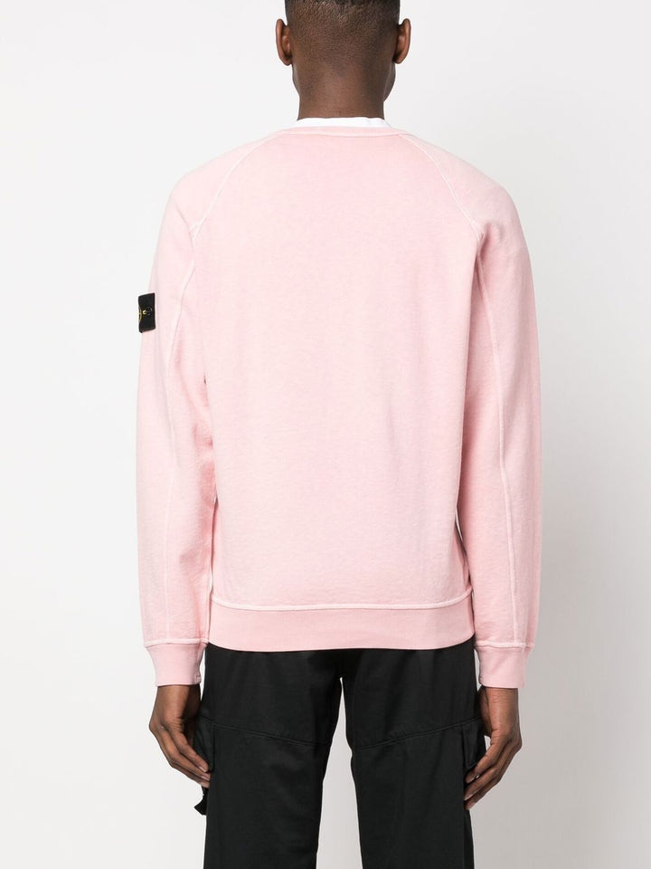 Stone Island Sweat rose 66360 'OLD' TREATMENT - Lothaire