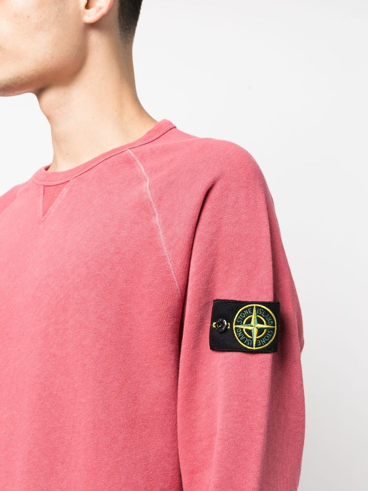 Stone Island Sweat rose Corail 66360 'OLD' TREATMENT - Lothaire