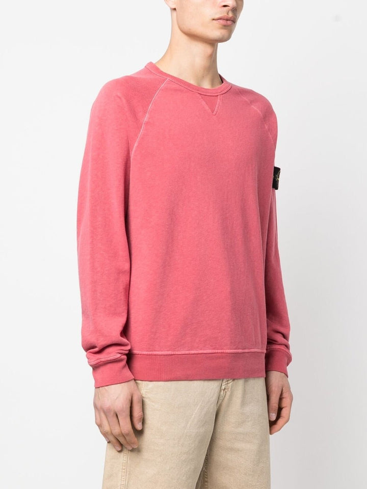 Stone Island Sweat rose Corail 66360 'OLD' TREATMENT - Lothaire