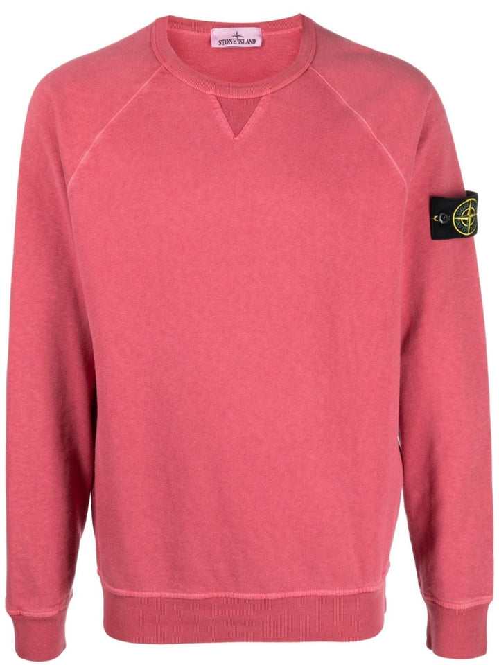 Stone Island Sweat rose Corail 66360 'OLD' TREATMENT - Lothaire