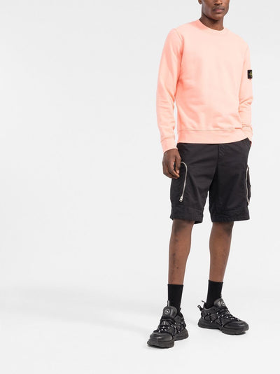 Stone Island Sweat rose en coton à patch compass signature - Lothaire boutiques