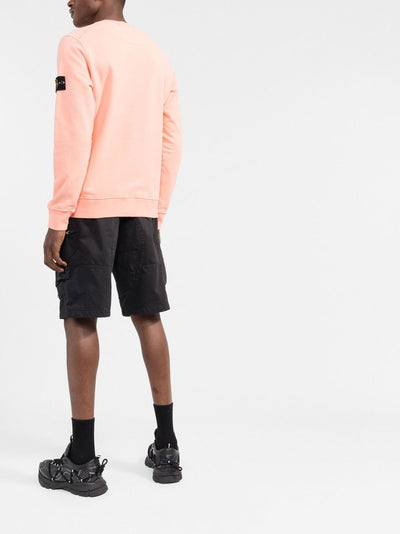 Stone Island Sweat rose en coton à patch compass signature - Lothaire boutiques