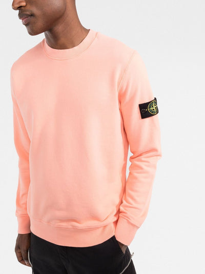 Stone Island Sweat rose en coton à patch compass signature - Lothaire boutiques