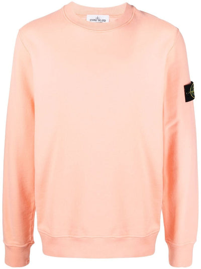 Stone Island Sweat rose en coton à patch compass signature - Lothaire boutiques