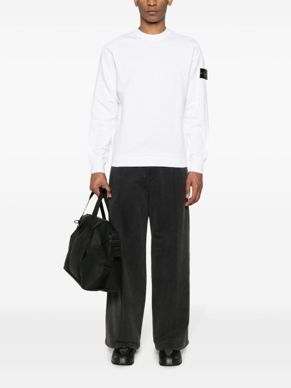 Stone Island - Sweat white 66060 ‘OLD’ TREATMENT - Lothaire