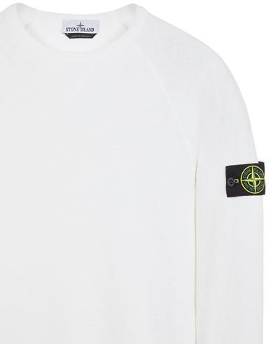 Stone Island Sweat white 66360 'OLD' TREATMENT - Lothaire