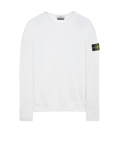 Stone Island Sweat white 66360 'OLD' TREATMENT - Lothaire