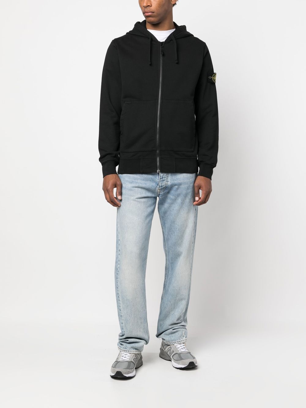 Stone Island Sweat zippé à capuche Black 64251 - Lothaire