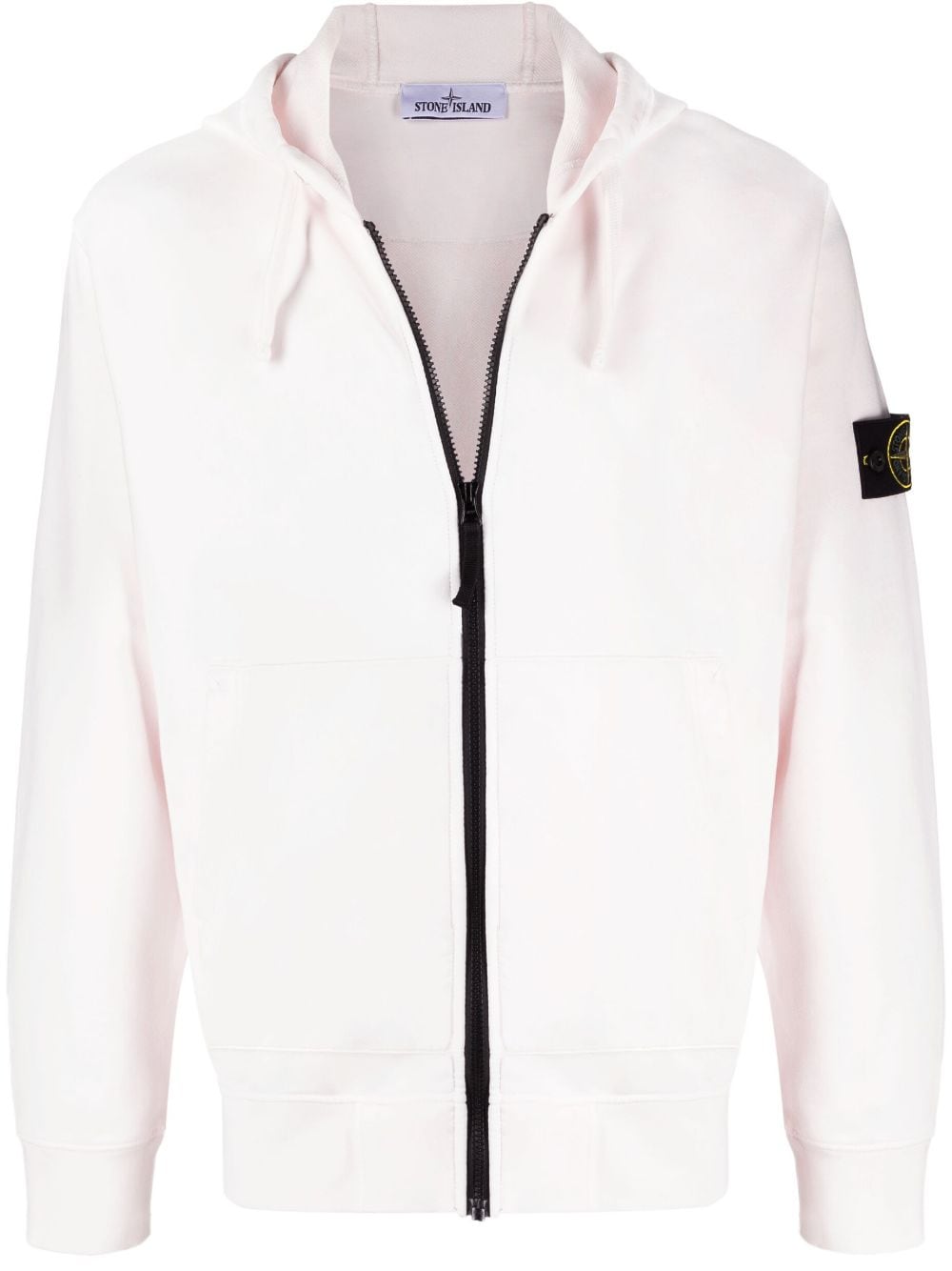 Stone Island - Sweat zippé rose 64251 GARMENT-DYED_POLAIRE DE COTON - Lothaire boutiques