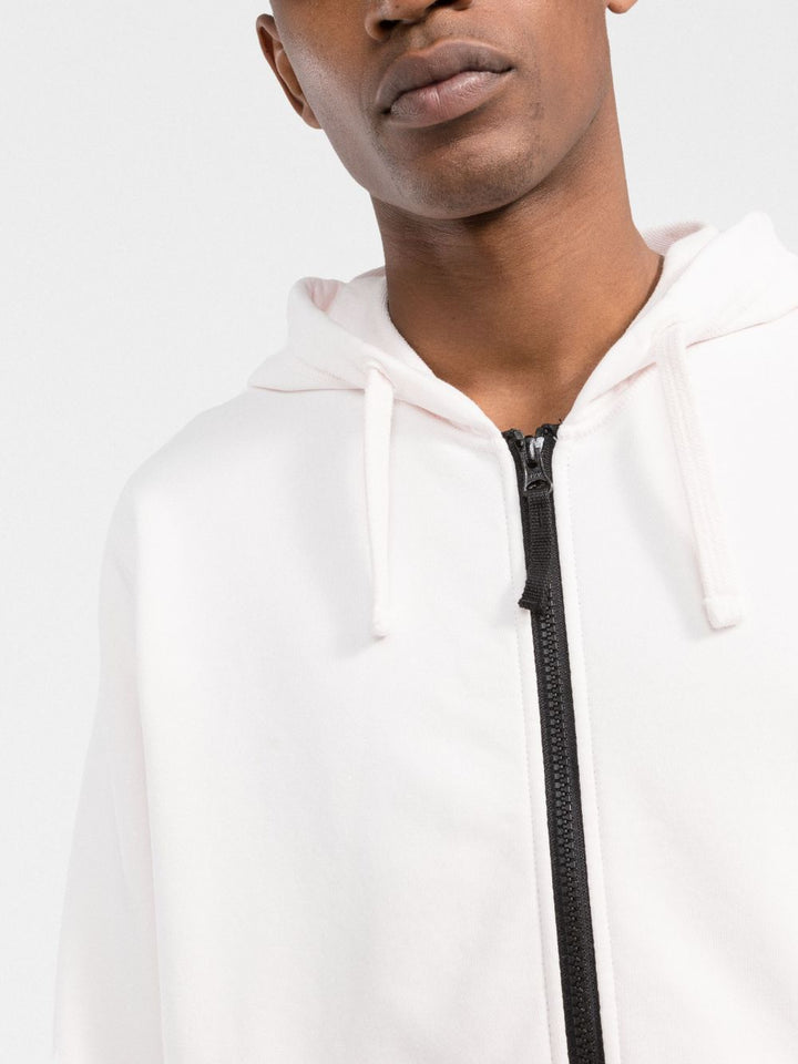 Stone Island - Sweat zippé rose 64251 GARMENT-DYED_POLAIRE DE COTON - Lothaire boutiques