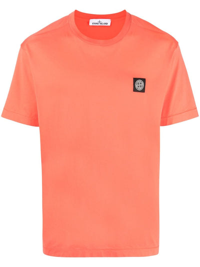 Stone Island T-shirt 24113 60/2 COTTON JERSEY GARMENT DYED Arancio - Lothaire