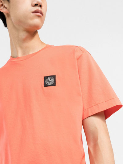Stone Island T-shirt 24113 60/2 COTTON JERSEY GARMENT DYED Arancio - Lothaire