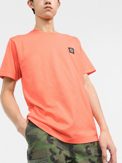 Stone Island T-shirt 24113 60/2 COTTON JERSEY GARMENT DYED Arancio - Lothaire