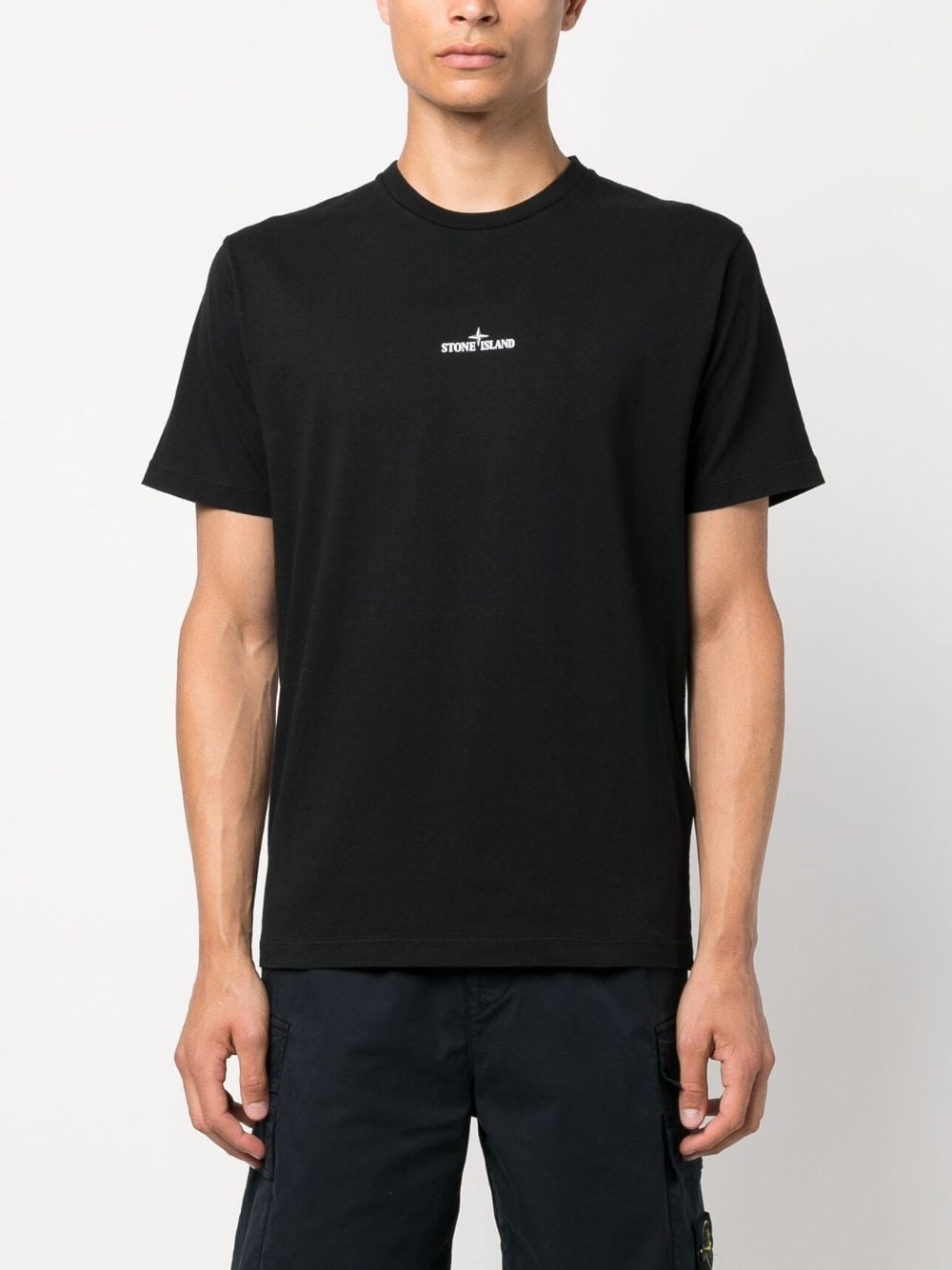 Stone Island T-shirt 2NS82 'STAMP TWO' PRINT Black - Lothaire