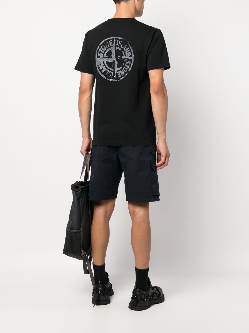 Stone Island T-shirt 2NS82 'STAMP TWO' PRINT Black - Lothaire