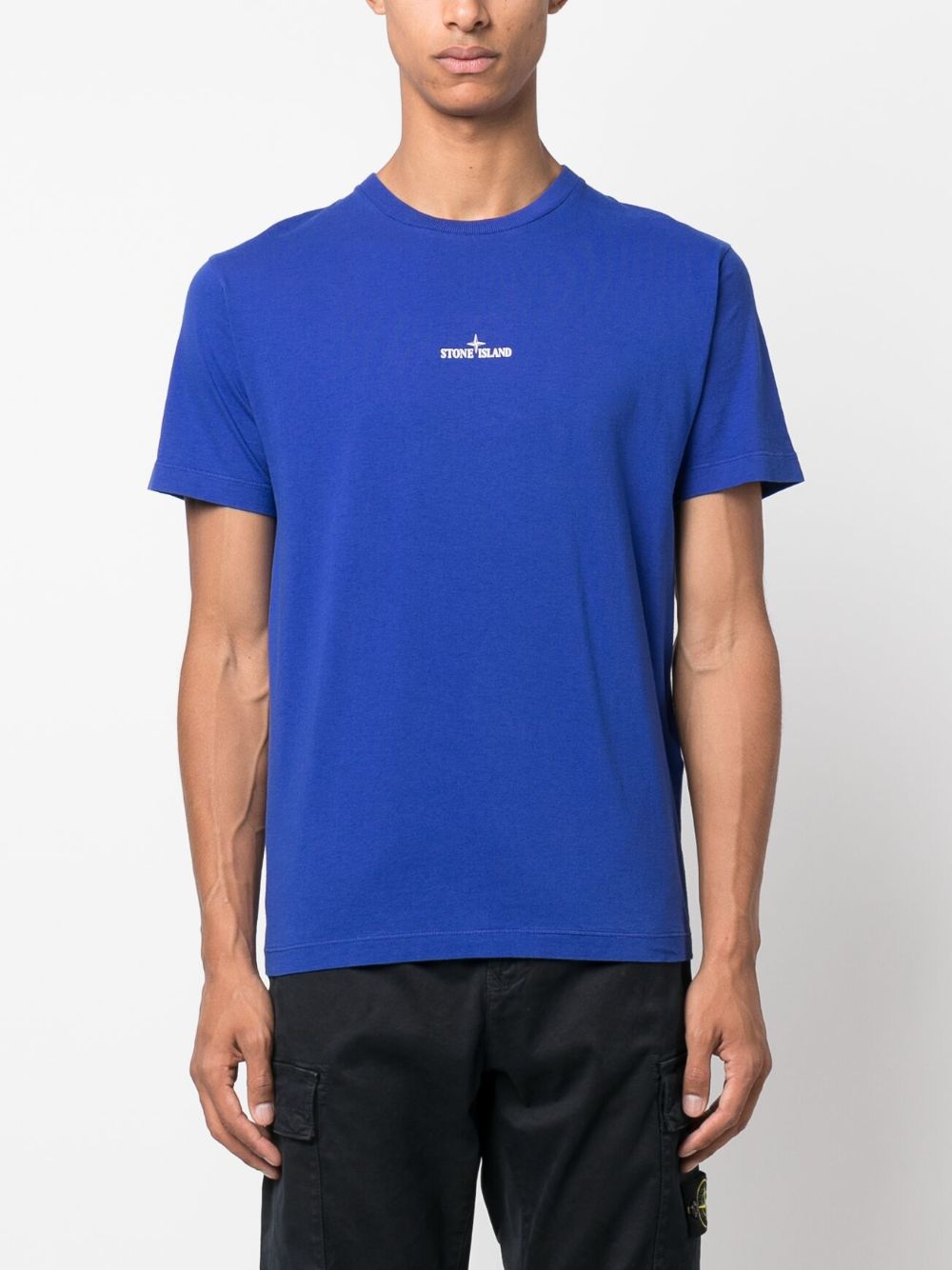 Stone Island T-shirt 2NS82 'STAMP TWO' PRINT Bright Blue - Lothaire