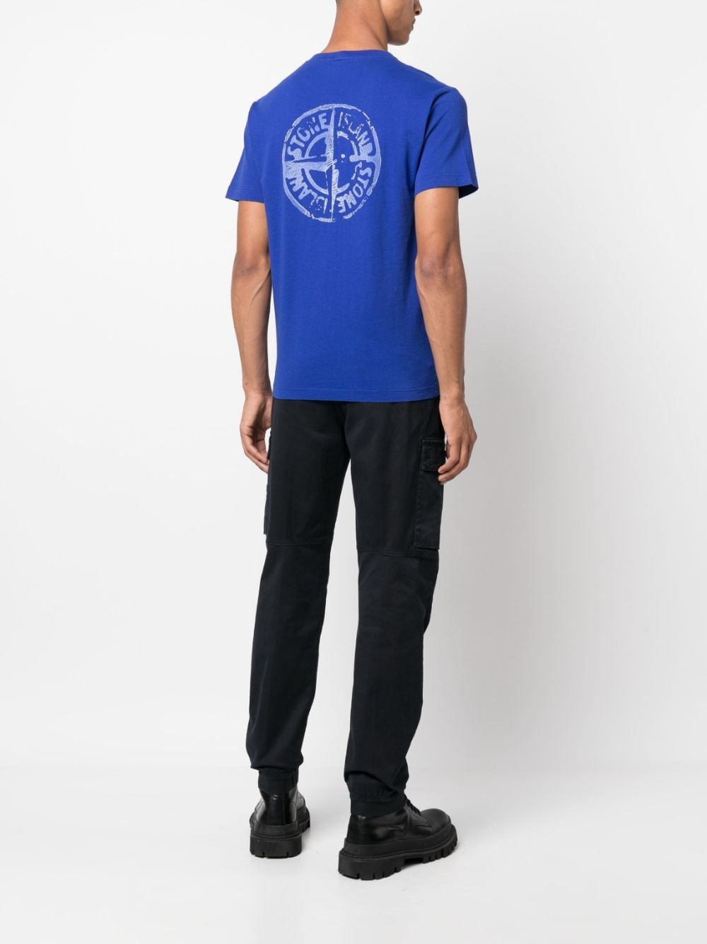 Stone Island T-shirt 2NS82 'STAMP TWO' PRINT Bright Blue - Lothaire