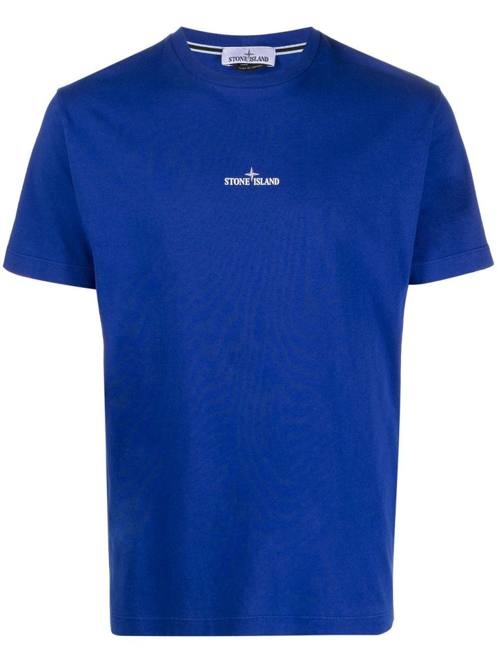Stone Island T-shirt 2NS82 'STAMP TWO' PRINT Bright Blue - Lothaire