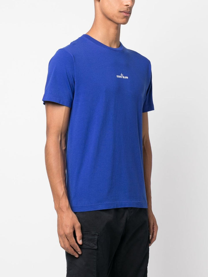 Stone Island T-shirt 2NS82 'STAMP TWO' PRINT Bright Blue - Lothaire