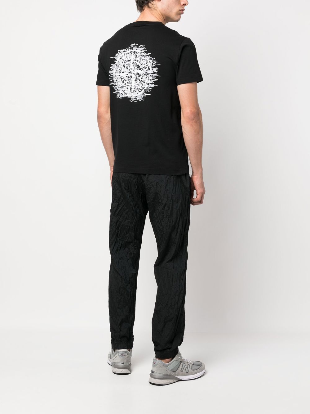 Stone Island T-shirt 2NS89 'INSTITUTIONAL ONE' PRINT Black - Lothaire