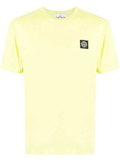 Stone Island T-shirt à patch logo Citron - Lothaire boutiques
